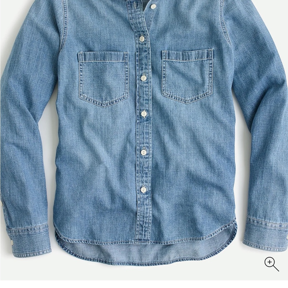 J. Crew Light Blue Denim Button-Up Shirt